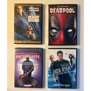 DVD Movie Lot 4 Deadpool Jack Ryan Mercury Rising Standing Shadows of Motown